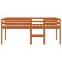 High bed solid wax brown pine wood 80x200 cm by , Beds and slatted bases - Ref: Foro24-844482, Price: 131,60 €, Discount: %