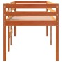 High bed solid wax brown pine wood 80x200 cm by , Beds and slatted bases - Ref: Foro24-844482, Price: 131,60 €, Discount: %