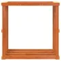 Soporte leña de exterior madera pino marrón cera 109x52x106 cm by , Firewood bags and holders - Ref: Foro24-844494, Price: 87...