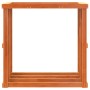 Soporte leña de exterior madera pino marrón cera 109x52x106 cm by , Firewood bags and holders - Ref: Foro24-844494, Price: 88...