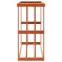 Soporte leña de exterior madera pino marrón cera 109x52x106 cm by , Firewood bags and holders - Ref: Foro24-844494, Price: 87...