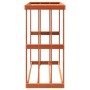 Soporte leña de exterior madera pino marrón cera 109x52x106 cm by , Firewood bags and holders - Ref: Foro24-844494, Price: 88...