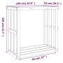 Soporte leña de exterior madera pino marrón cera 109x52x106 cm by , Firewood bags and holders - Ref: Foro24-844494, Price: 88...
