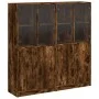 Regal aus geräuchertem Eichenholz mit Türen, 136x37x142 cm. von , Sideboards - Ref: Foro24-3206528, Preis: 264,43 €, Rabatt: %