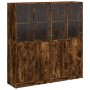Regal aus geräuchertem Eichenholz mit Türen, 136x37x142 cm. von , Sideboards - Ref: Foro24-3206528, Preis: 268,16 €, Rabatt: %