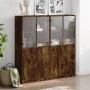 Regal aus geräuchertem Eichenholz mit Türen, 136x37x142 cm. von , Sideboards - Ref: Foro24-3206528, Preis: 264,43 €, Rabatt: %