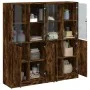 Regal aus geräuchertem Eichenholz mit Türen, 136x37x142 cm. von , Sideboards - Ref: Foro24-3206528, Preis: 264,43 €, Rabatt: %
