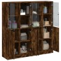 Regal aus geräuchertem Eichenholz mit Türen, 136x37x142 cm. von , Sideboards - Ref: Foro24-3206528, Preis: 268,16 €, Rabatt: %