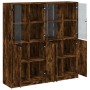 Regal aus geräuchertem Eichenholz mit Türen, 136x37x142 cm. von , Sideboards - Ref: Foro24-3206528, Preis: 268,16 €, Rabatt: %