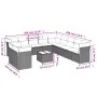 Set de sofás de jardín 12 pzas y cojines ratán sintético marrón by , Garden sets - Ref: Foro24-3217888, Price: 861,64 €, Disc...
