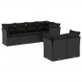 Set de comedor de jardín 7 pzas y cojines ratán sintético negro de , Conjuntos de jardín - Ref: Foro24-3217895, Precio: 479,7...