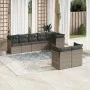 Gartensofagarnitur 8-teilig mit grauen Polstern aus synthetischem Rattan von , Gartensets - Ref: Foro24-3217910, Preis: 495,5...