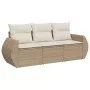 Juego de sofás de jardín con cojines beige 3 pzas ratán PE de , Conjuntos de jardín - Ref: Foro24-3221057, Precio: 282,43 €, ...