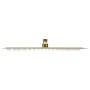 Cabezal ducha efecto lluvia acero inox cuadrado dorado 40x30cm
