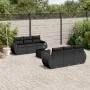Garten-Essgruppe 7-teilig mit schwarzen Polstern aus synthetischem Rattan von , Gartensets - Ref: Foro24-3221104, Preis: 526,...