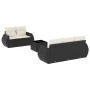 Set de sofás de jardín 6 piezas y cojines ratán sintético negro by , Garden sets - Ref: Foro24-3221095, Price: 442,92 €, Disc...