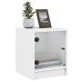 Nachttisch mit weißer Glastür 35x37x42 cm von , Nachttische - Ref: Foro24-836343, Preis: 24,82 €, Rabatt: %