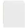 Mesita de noche con puerta de vidrio blanco 35x37x42 cm de , Mesitas de noche - Ref: Foro24-836343, Precio: 24,61 €, Descuent...