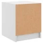 Mesita de noche con puerta de vidrio blanco 35x37x42 cm de , Mesitas de noche - Ref: Foro24-836343, Precio: 24,61 €, Descuent...