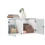Mueble pared con puertas de vidrio 2 uds blanco 68,5x37x35 cm by , Lockers and storage cabinets - Ref: Foro24-836498, Price: ...