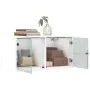 Wandschrank mit 2 Glastüren, weiß, 68,5x37x35 cm. von , Schließfächer und Lagerschränke - Ref: Foro24-836498, Preis: 79,73 €,...