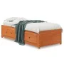 Sofá cama de madera maciza de pino marrón cera 75x190 cm de , Camas y somieres - Ref: Foro24-844480, Precio: 197,53 €, Descue...