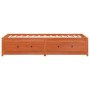 Sofá cama de madera maciza de pino marrón cera 75x190 cm de , Camas y somieres - Ref: Foro24-844480, Precio: 200,18 €