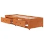 Sofá cama de madera maciza de pino marrón cera 75x190 cm de , Camas y somieres - Ref: Foro24-844480, Precio: 197,53 €, Descue...