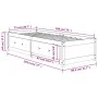 Sofá cama de madera maciza de pino marrón cera 75x190 cm de , Camas y somieres - Ref: Foro24-844480, Precio: 197,53 €, Descue...