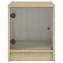 Zwei Nachttische mit Glastüren in Sonoma-Eiche, 35x37x42 cm. von , Nachttische - Ref: Foro24-836348, Preis: 47,36 €, Rabatt: %