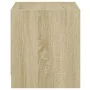 Mesitas noche con puertas vidrio 2 uds roble Sonoma 35x37x42 cm by , Nightstands - Ref: Foro24-836348, Price: 39,86 €, Discou...