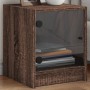 Nachttisch mit Glastür in brauner Eiche 35x37x42 cm. von , Nachttische - Ref: Foro24-836355, Preis: 29,25 €, Rabatt: %