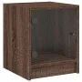 Nachttisch mit Glastür in brauner Eiche 35x37x42 cm. von , Nachttische - Ref: Foro24-836355, Preis: 24,78 €, Rabatt: %