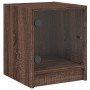 Nachttisch mit Glastür in brauner Eiche 35x37x42 cm. von , Nachttische - Ref: Foro24-836355, Preis: 29,25 €, Rabatt: %
