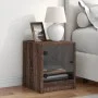 Nachttisch mit Glastür in brauner Eiche 35x37x42 cm. von , Nachttische - Ref: Foro24-836355, Preis: 24,78 €, Rabatt: %