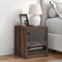 Nachttisch mit Glastür in brauner Eiche 35x37x42 cm. von , Nachttische - Ref: Foro24-836355, Preis: 29,25 €, Rabatt: %