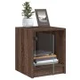 Nachttisch mit Glastür in brauner Eiche 35x37x42 cm. von , Nachttische - Ref: Foro24-836355, Preis: 24,78 €, Rabatt: %