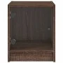 Nachttisch mit Glastür in brauner Eiche 35x37x42 cm. von , Nachttische - Ref: Foro24-836355, Preis: 24,78 €, Rabatt: %