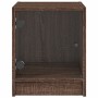 Nachttisch mit Glastür in brauner Eiche 35x37x42 cm. von , Nachttische - Ref: Foro24-836355, Preis: 29,25 €, Rabatt: %
