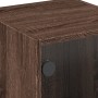 Nachttisch mit Glastür in brauner Eiche 35x37x42 cm. von , Nachttische - Ref: Foro24-836355, Preis: 29,25 €, Rabatt: %