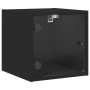 Nachttisch mit schwarzer Glastür 35x37x35 cm von , Nachttische - Ref: Foro24-836464, Preis: 33,11 €, Rabatt: %
