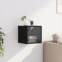 Nachttisch mit schwarzer Glastür 35x37x35 cm von , Nachttische - Ref: Foro24-836464, Preis: 33,11 €, Rabatt: %