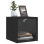 Nachttisch mit schwarzer Glastür 35x37x35 cm von , Nachttische - Ref: Foro24-836464, Preis: 33,11 €, Rabatt: %