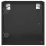 Nachttisch mit schwarzer Glastür 35x37x35 cm von , Nachttische - Ref: Foro24-836464, Preis: 32,46 €, Rabatt: %