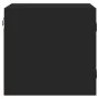 Mesita de noche con puerta de vidrio negro 35x37x35 cm de , Mesitas de noche - Ref: Foro24-836464, Precio: 33,11 €, Descuento: %