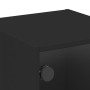 Nachttisch mit schwarzer Glastür 35x37x35 cm von , Nachttische - Ref: Foro24-836464, Preis: 33,11 €, Rabatt: %