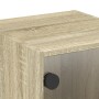 Nachttisch mit Glastür in Eiche Sonoma 35x37x35 cm von , Nachttische - Ref: Foro24-836466, Preis: 35,09 €, Rabatt: %