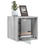 Nachttisch mit grauer Sonoma-Glastür 35x37x35 cm von , Nachttische - Ref: Foro24-836472, Preis: 32,42 €, Rabatt: %