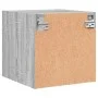 Mesita de noche con puerta de vidrio gris Sonoma 35x37x35 cm de , Mesitas de noche - Ref: Foro24-836472, Precio: 32,00 €, Des...