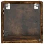 Mesita de noche con puerta de vidrio roble ahumado 35x37x35 cm by , Nightstands - Ref: Foro24-836470, Price: 30,72 €, Discoun...